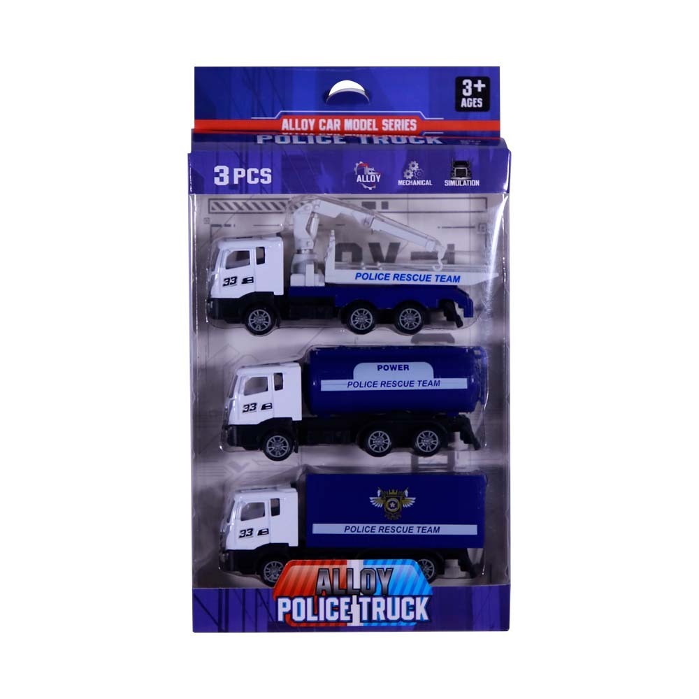 SF Alloy Police Car 3PCS No.206-34