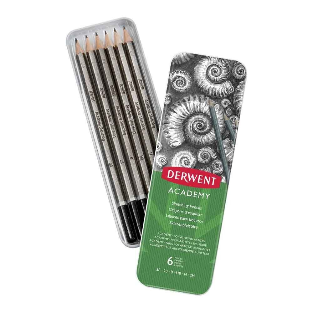 Derwent Academy Sketching Pencils 6PCS