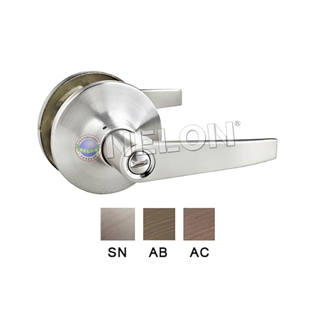 Nelon Tubular Lever Lock 16412-AB Antique Brass