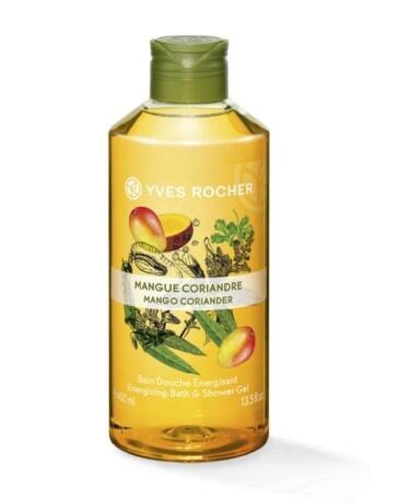 Yves Rocher Energizing Bath And Shower Gel Mango Coriander 400ML Bottle-6044