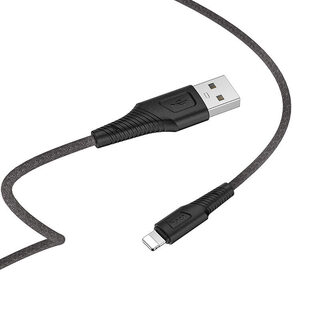 NEW  X58 Airy Silicone Charging Data Cable For Lightning/Black