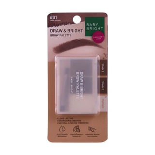 Baby Bright Draw&Bright Eye Brow Palette 0.86G 01