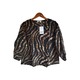 Kudos Floral Chiffon Woman Blouse Black B-013 Medium
