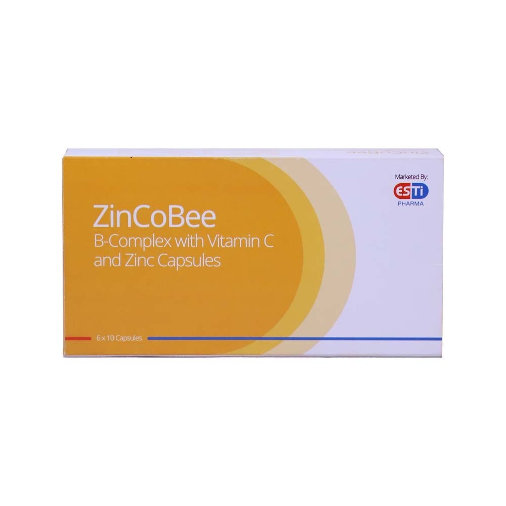 Zincobee B Complex Vit C &  Zinc Capsule 10PCS x 6