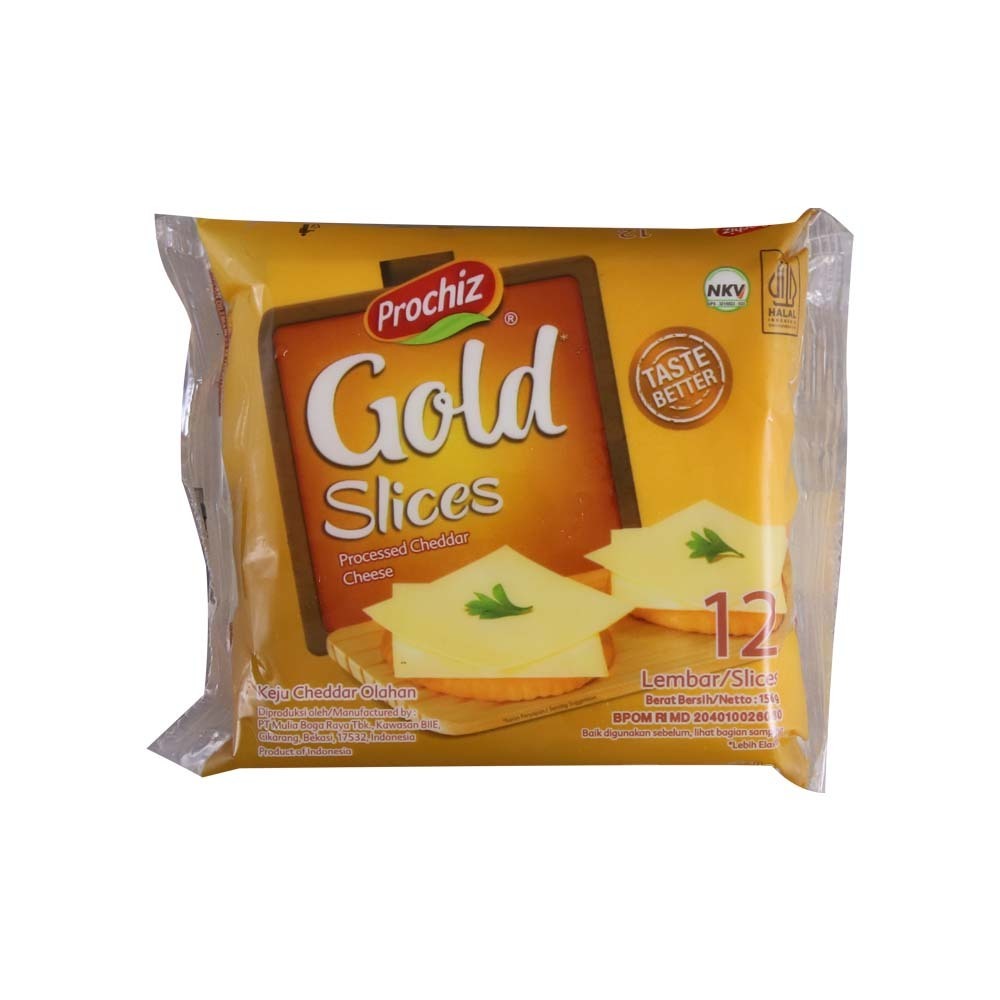 Prochiz Processed Cheddar Slice-Gold 156G