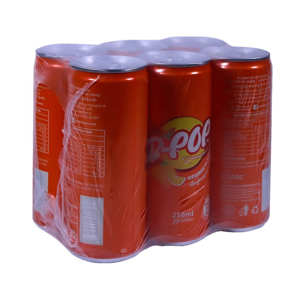 D-Pop Orange 250ML x 6 (Can)