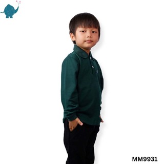 Max & Mia Boy Long-Sleeve Polo Shirt MM9931 Light Blue Medium