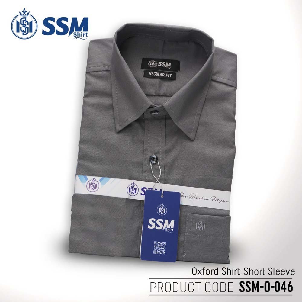 Oxford Shirt Short Sleeve 3XL (Charcoal Gray) SSM-O-P-S-046