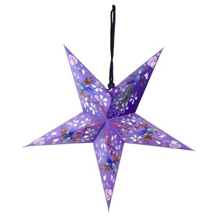 Uncle Gyi Printed Paper Star Lantern Yellow 5PCS