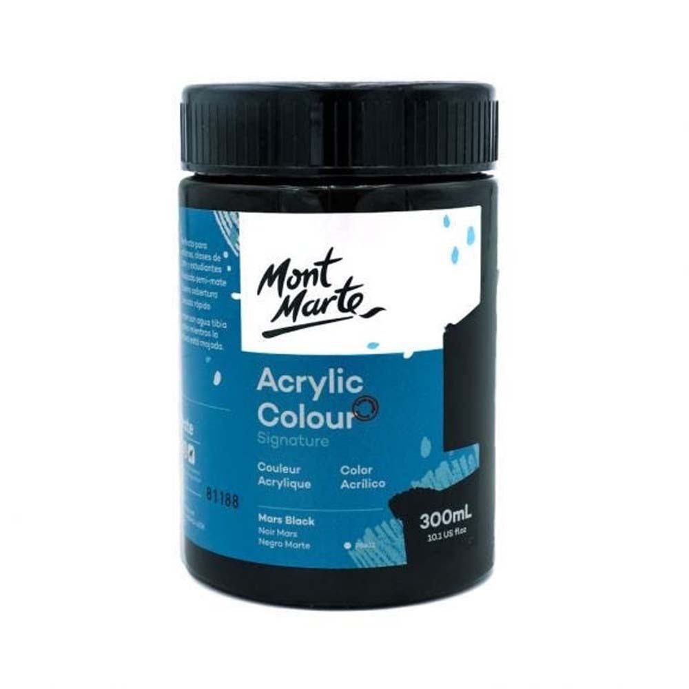 M.M. Acrylic Colour 300ML - Lamp Black