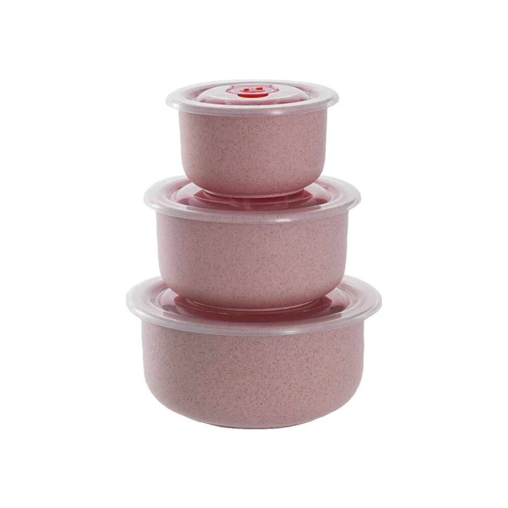 Wheat Straw Stackable Food Storage Container 3PCS
