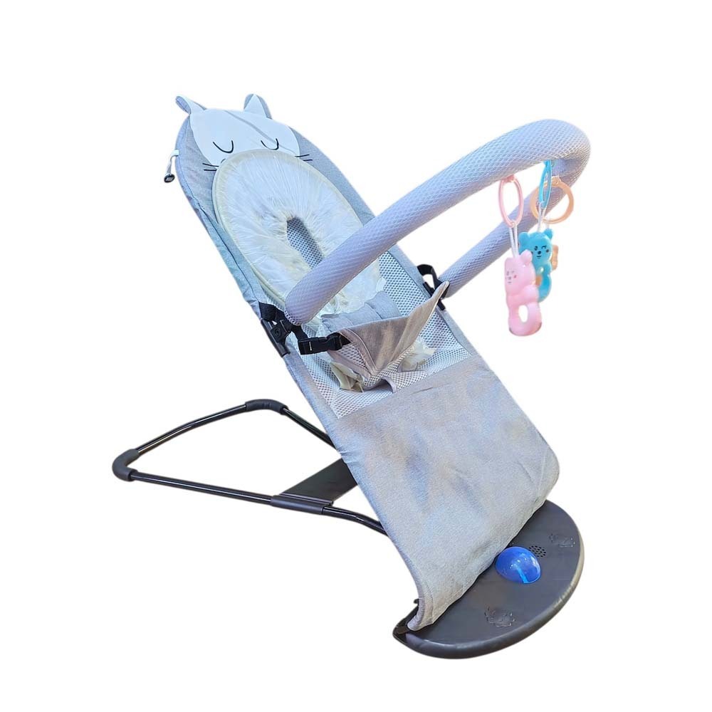 Baby Cele Bouncer Swing Chair with Cotton & Sound White 13301