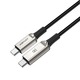 Acefast C6-03 U-C To USB-C 100W Zinc Alloy Digital Display Braided Charging Data Cable (2M) 27070008 Silver