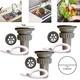 Jaramy 7CM Kitchen Sink Strainer Basket With Flexible Pipe 3PCS Set