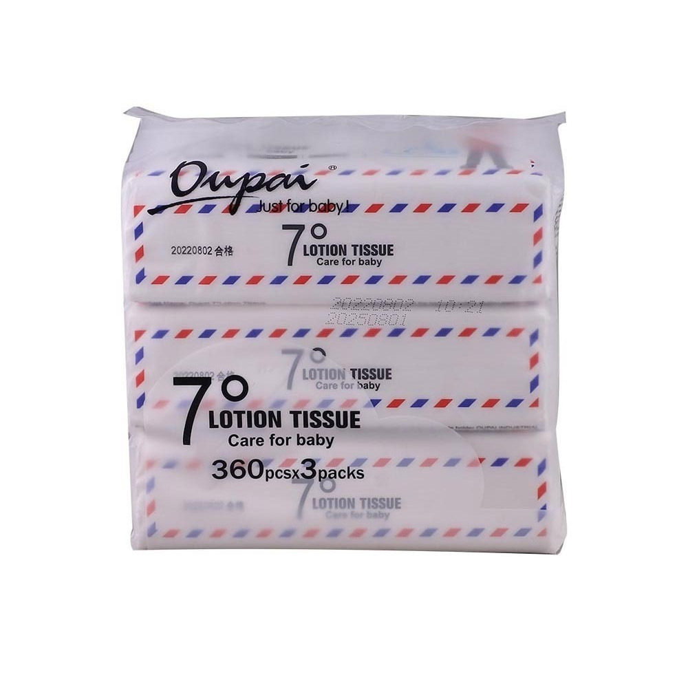 Oupai Baby Lotion Tissue 360 Sheets 3PCS
