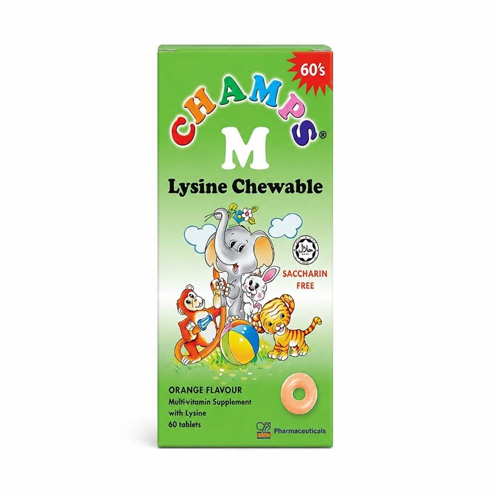 Champs M Lysine Chewable 60Tablets (Orange)