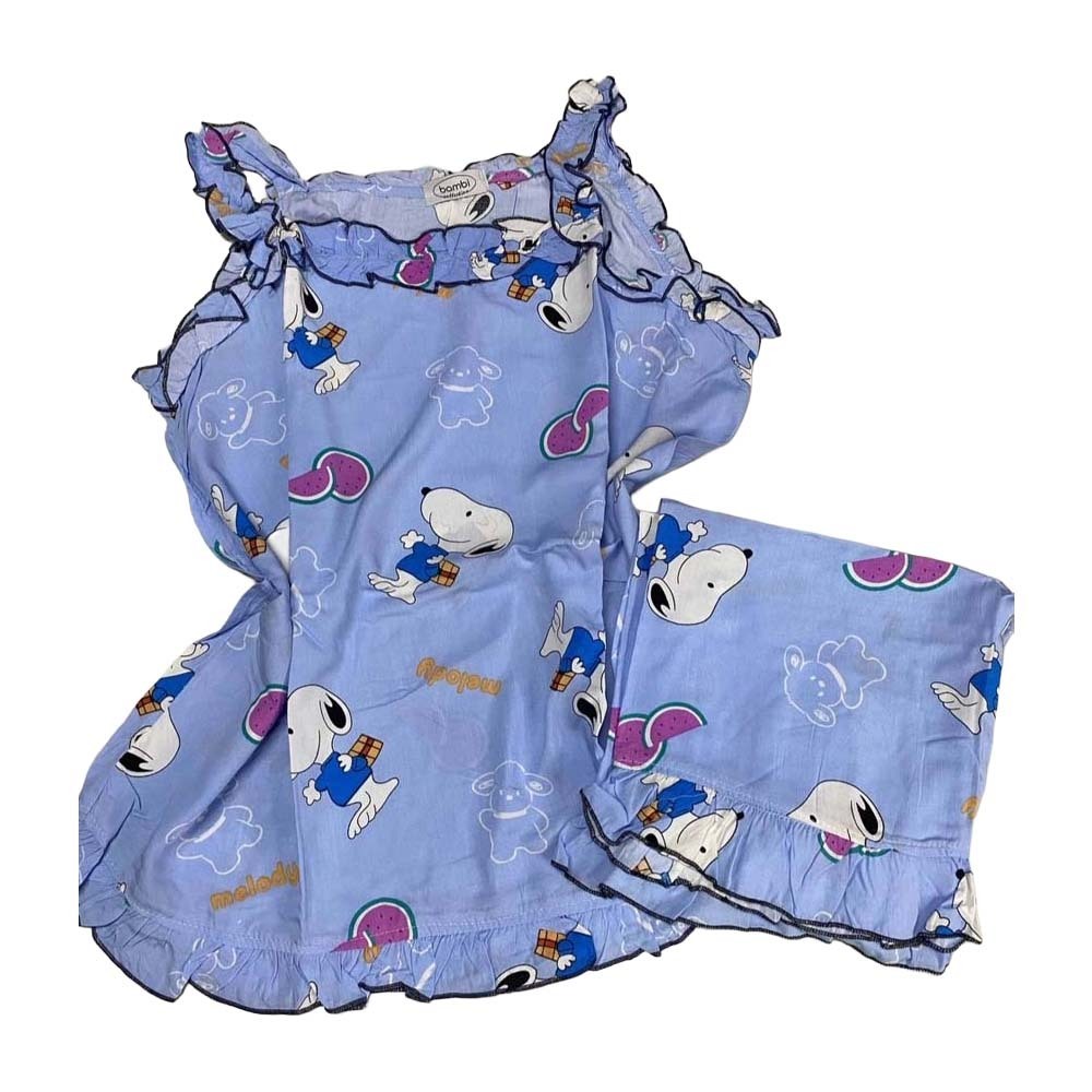 Bambi Women Spant One Set S/S (AA0055) Blue