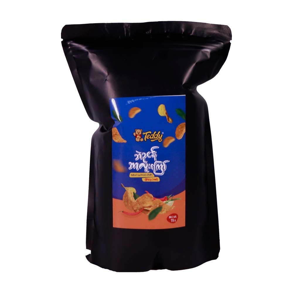 Teddy Fried Potato Chips Salted Egg Spicy 55G