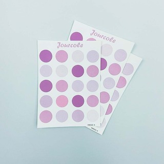 Jourcole  Circles and Dots Sticker One Sheet Journaling Deco Sticker  3.5x5inches JC0016 Pink