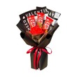 Handmade Artificial Rose & 3KitKat Chocolate Bouquet (Black)