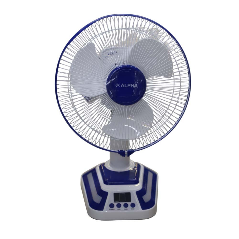 Alpha Rechargeable Table Fan 12in ALTF-124BT