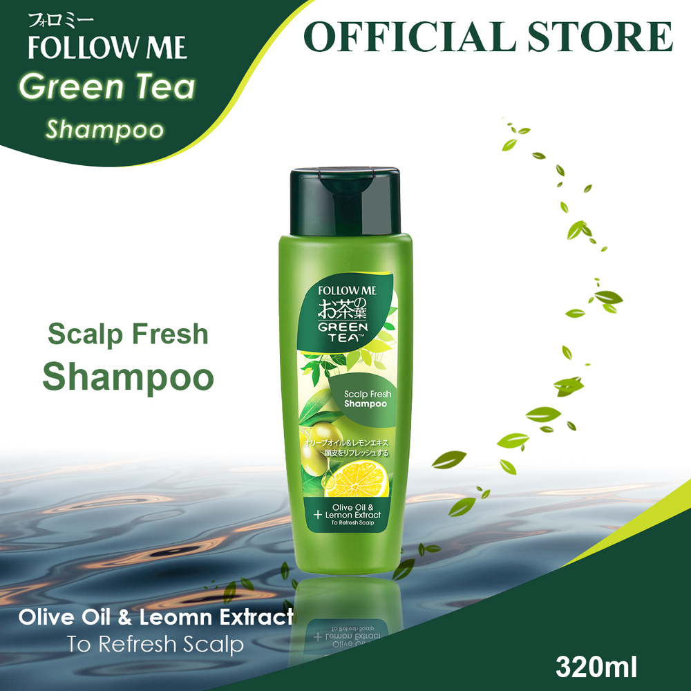 Follow Me Green Tea Scalp Fresh Shampoo 320ML (Olive Oil & Lemon Extract)