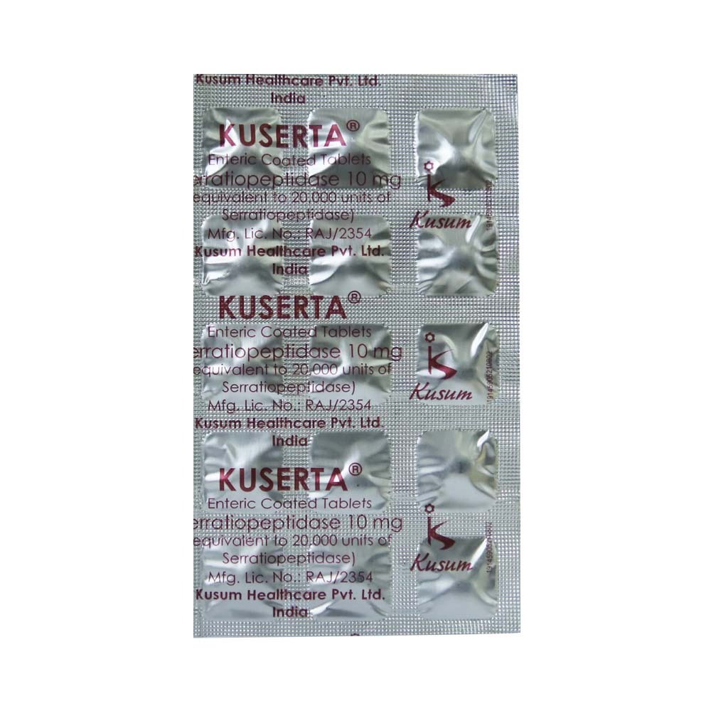 Kuserta Serratiopeptidase 10MG 15PCS