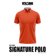 Volcano Men Signature Polo Shirt MDPV-S1010-39 Orange XL
