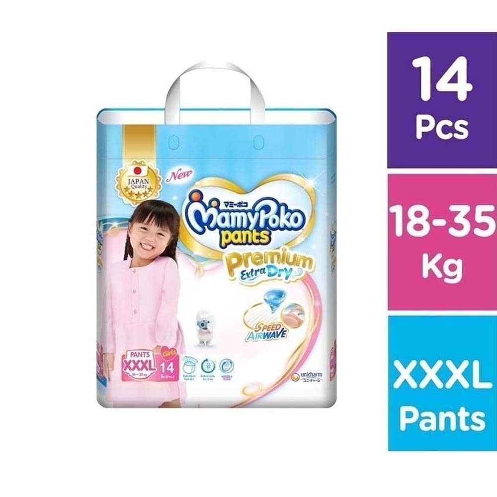 MamyPoko Diaper Pants Extra Soft Girl 14PCS (XXXL)