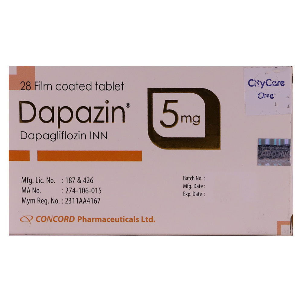 Dapazin 5MG Dapagliflozin INN 14Tablets1X2