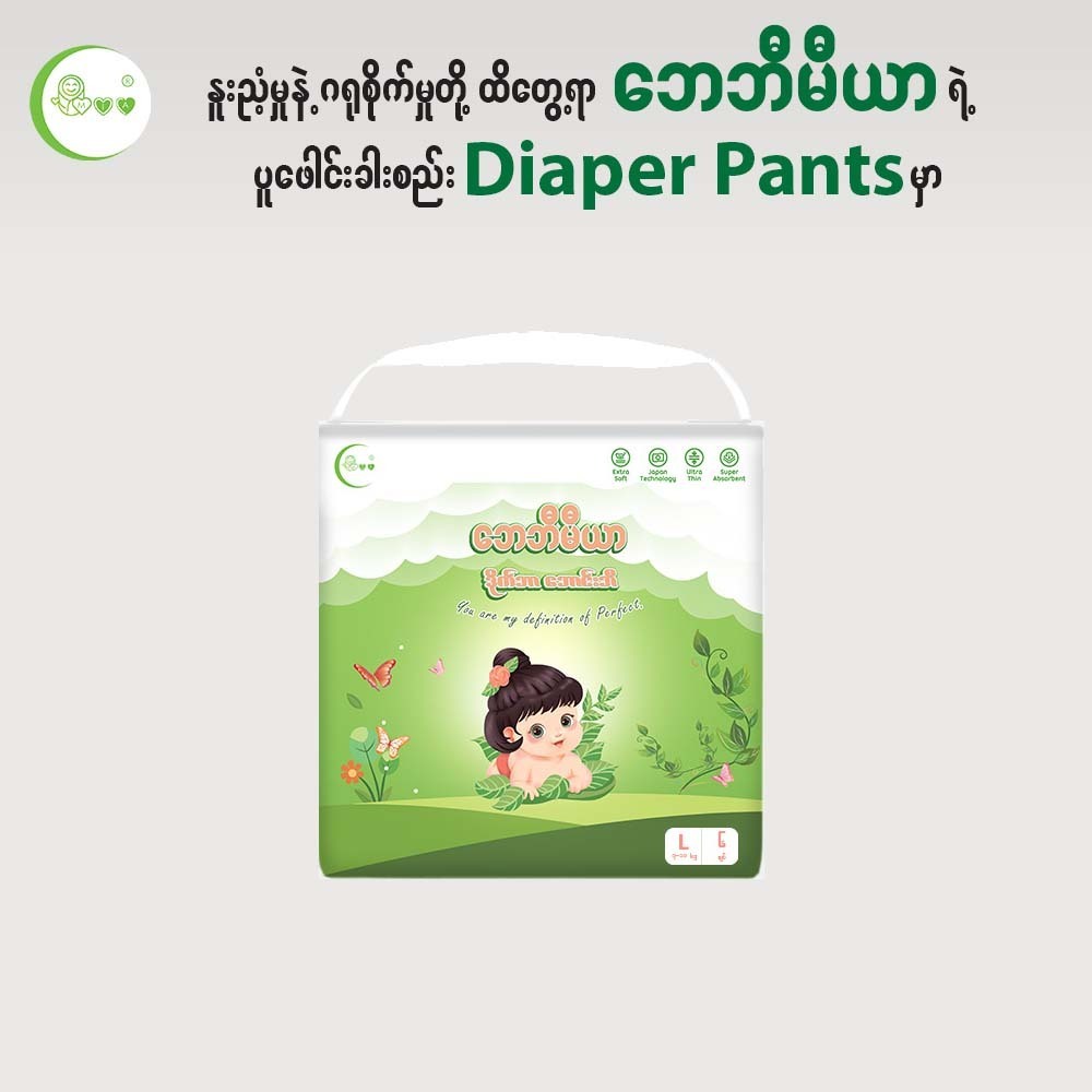Baby Mia Baby Diaper Pants (L-6PCS)