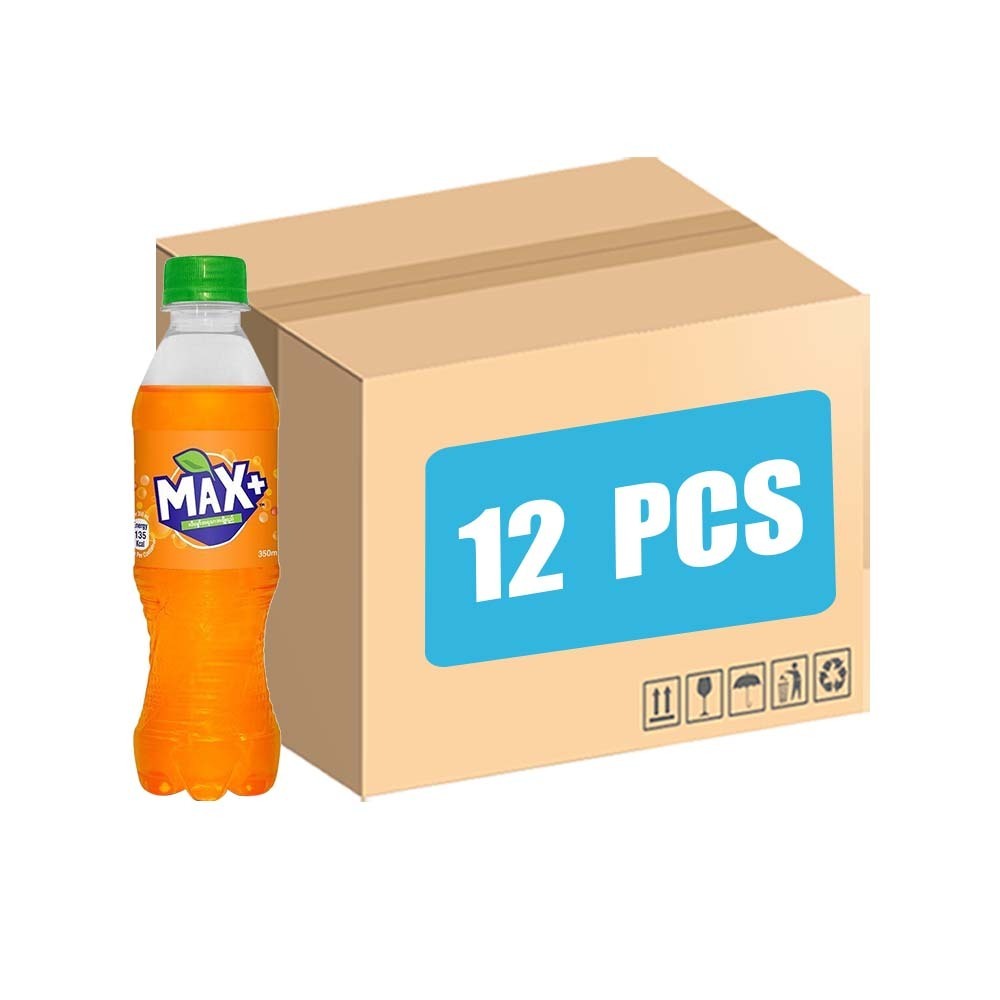 Max Plus Orange Carbonated Soft Drink 350MLx12PCS