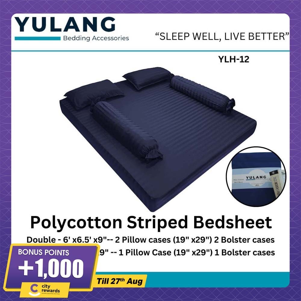 Yulang Hotel Stripped Double Bedsheet Set YLH-12D