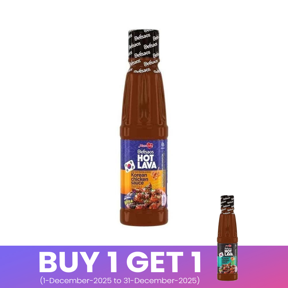 Delisaos Hot Lava Korean Chicken Sauce Honey Original 160G
