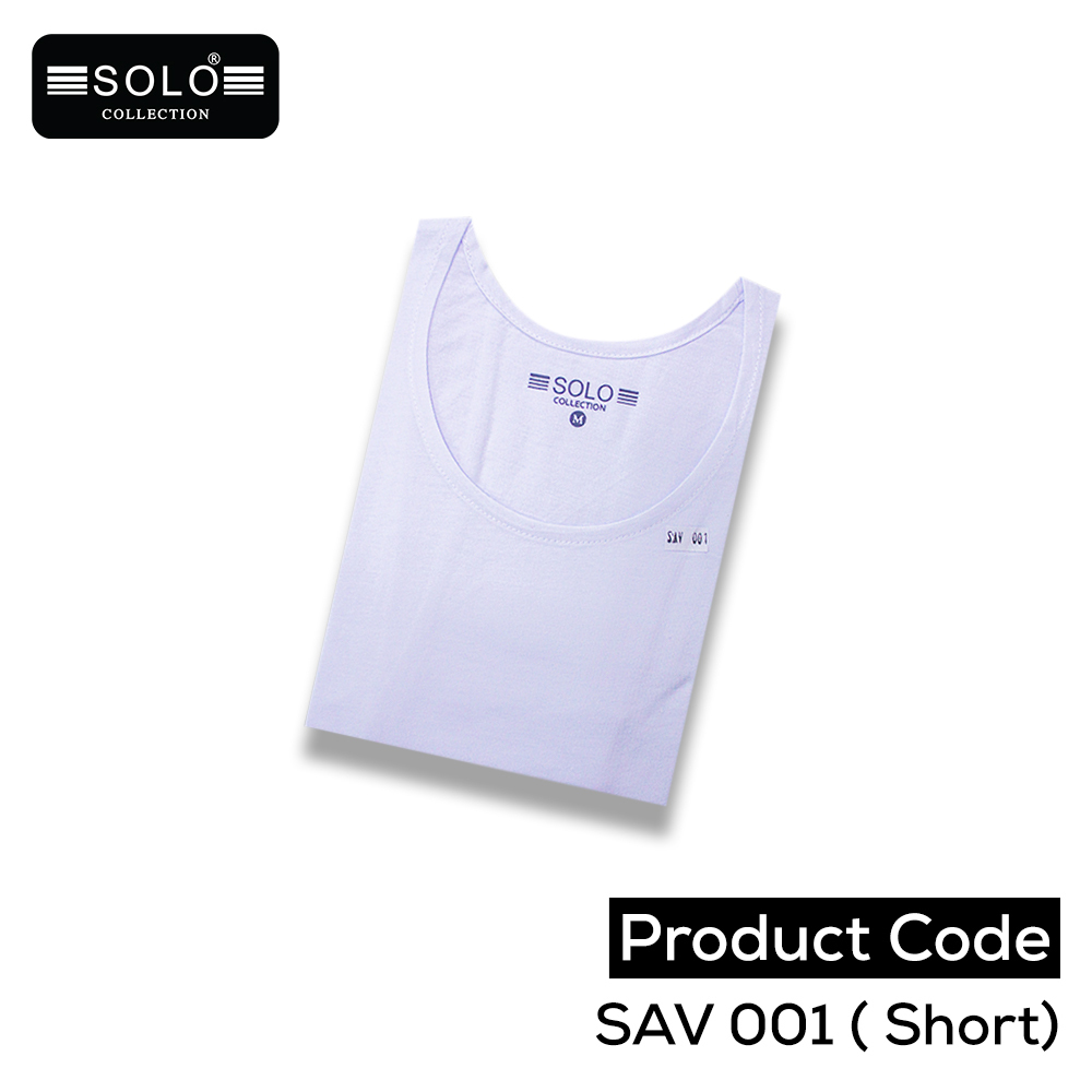 SOLO COLLLECTION Men Plain Vest SAV 001 White XXL
