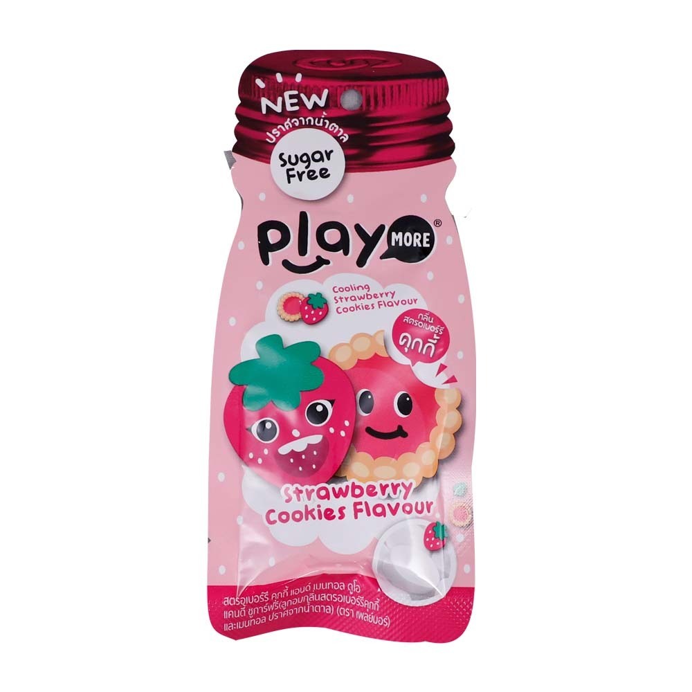 Play More Strawberry Sugar Free Candy 12G