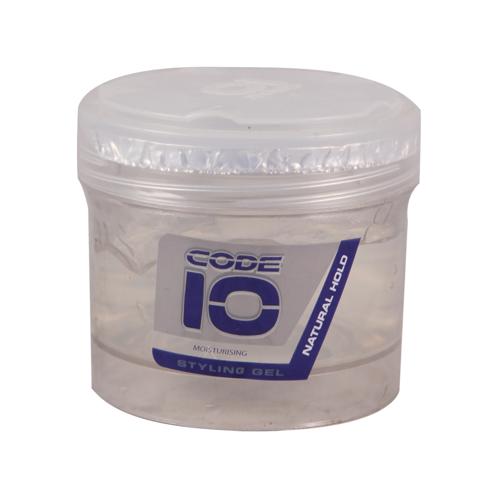 Code 10 Natural Hold Moisturising Hair Styling Gel 125M