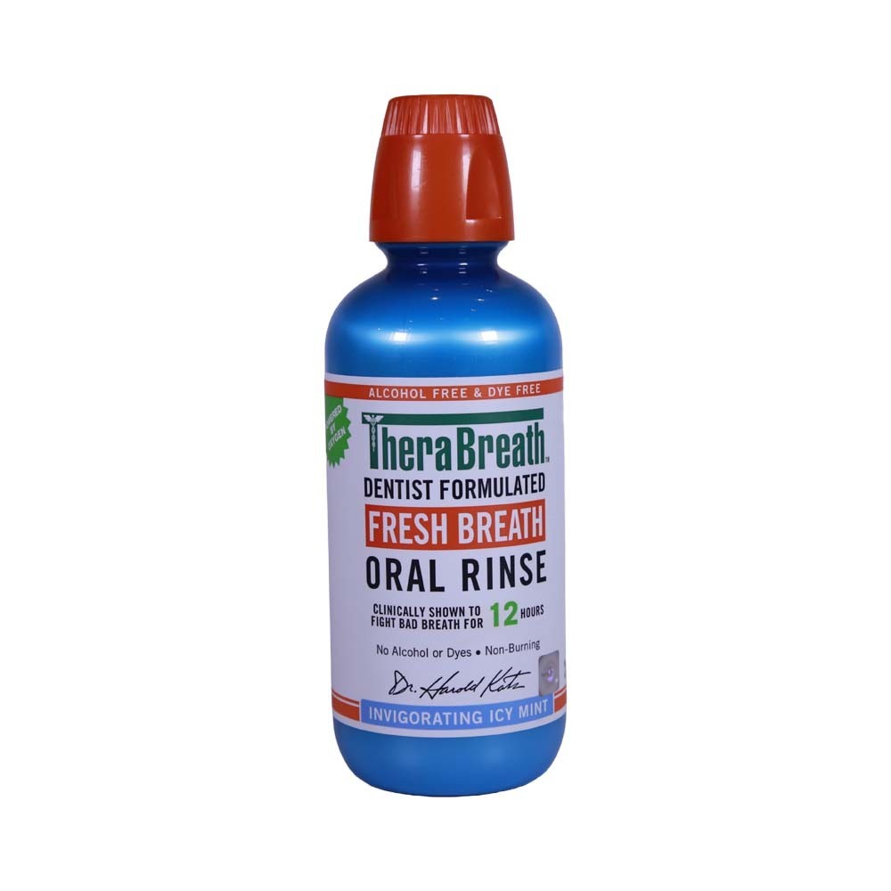 Thera Breath Oral Rinse Invigorating Icy Mint 473ML