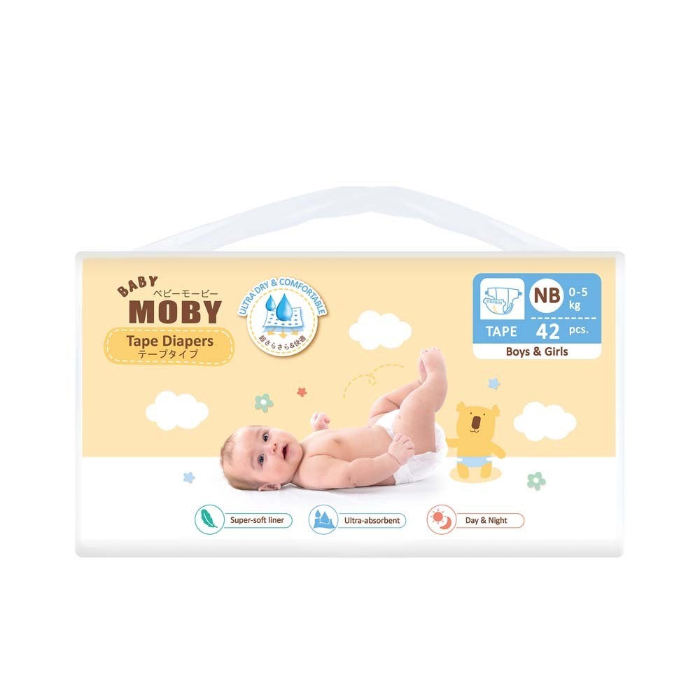 Baby Moby Diaper Tape NB  42PCS