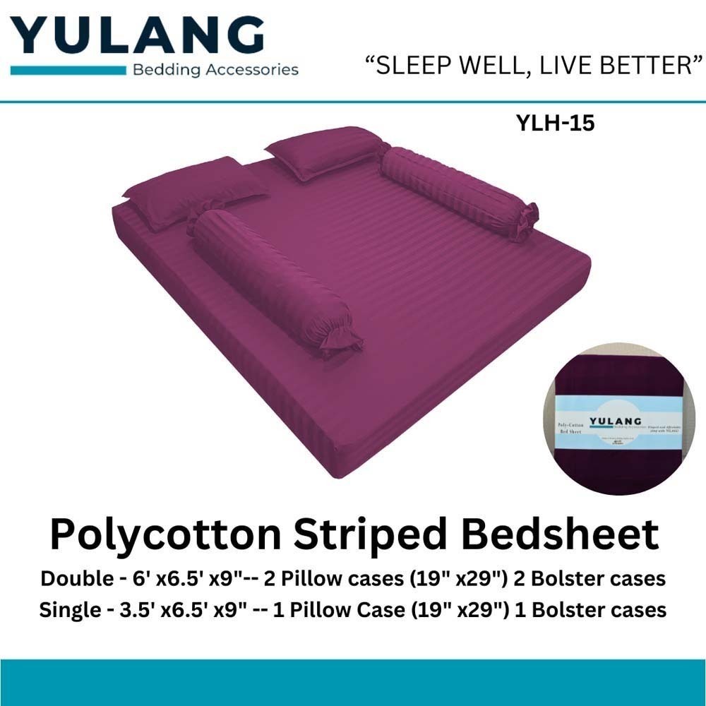 Yulang Hotel Stripped Single Bedsheet Set YLH-15S