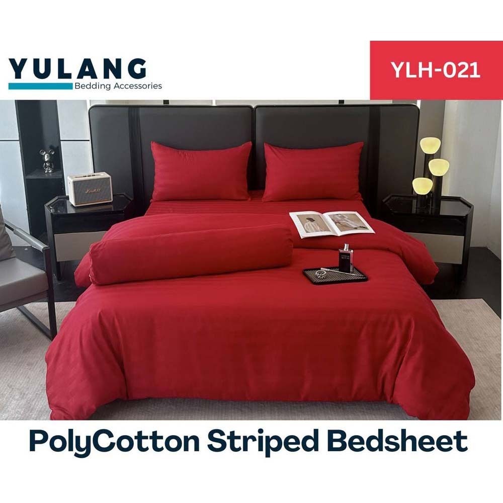 Yulang Polycotton Hotel Stripped Bedsheet Single (3PCS) YLH-021