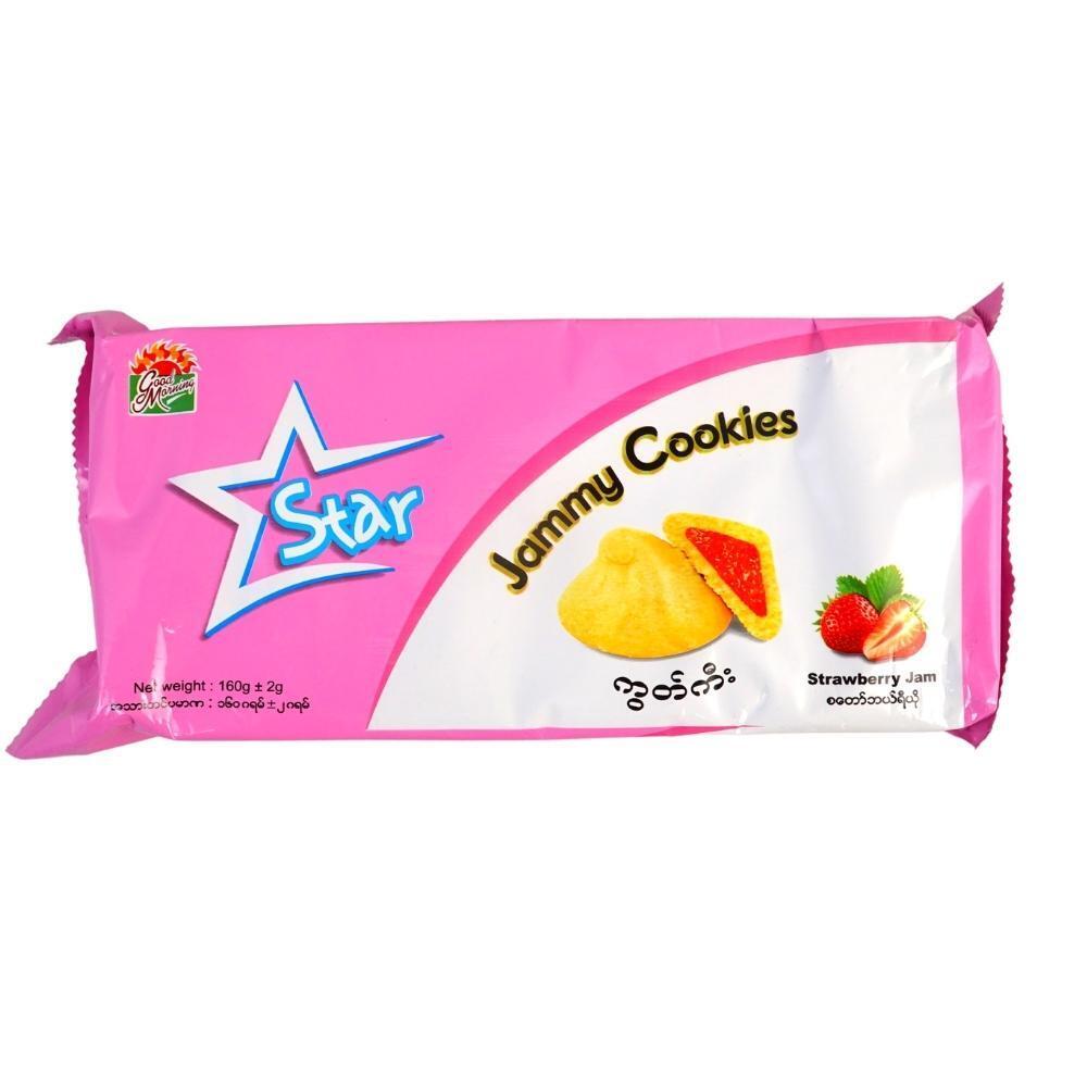 Good Morning Star Jammy Cookies Strawberry 160G