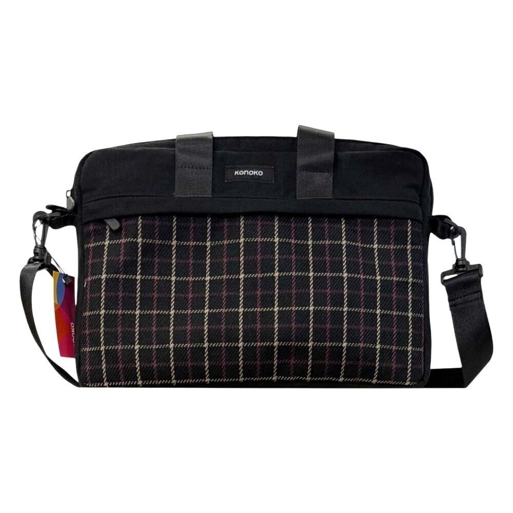 Konoko Laptop Bag 15" (Black Pattern)