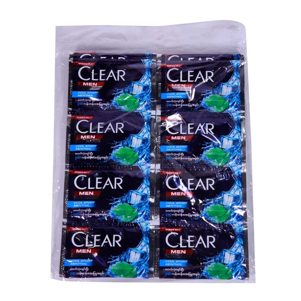 Clear Men Shampoo A/D Cool Sport Menthol 8G x 24PCS