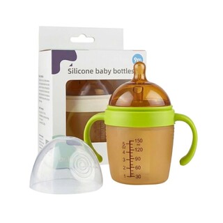 Baby Cele Silicone Baby Milk Bottle with Handle 10425 White