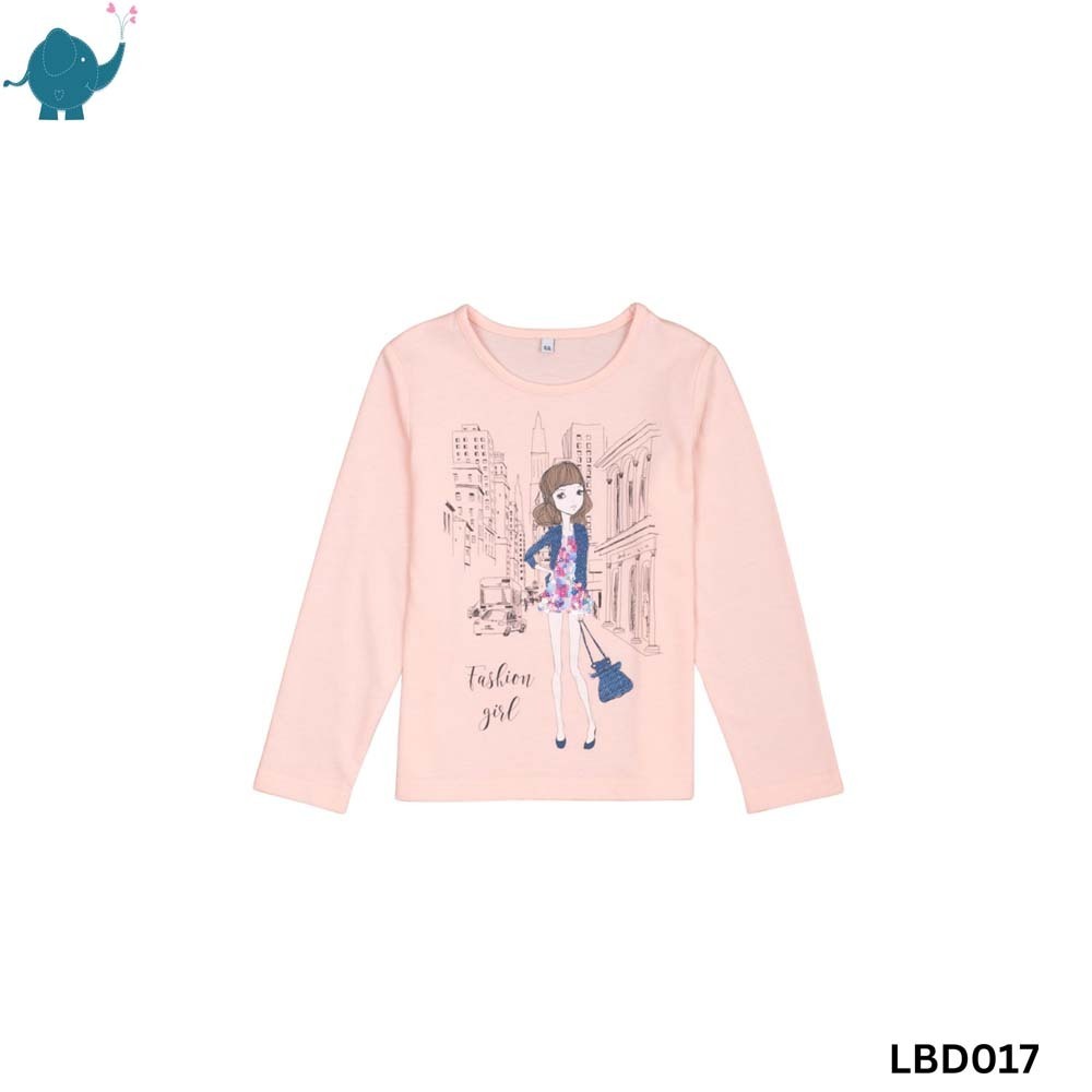 Max & Mia Kid Girl Long-sleeve Top LBD017 Pink 5 Years