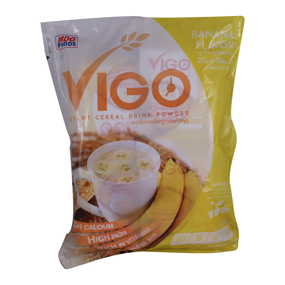 Vigo Inst Cereal Banana 20PCS 500G