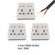 Jaramy Universal 4 Ways Multi 16A Socket  3PCS Set