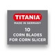 Titania Spare Blades For Slicer 1x10PCS Card 3100