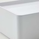 Ikea Kuggis Box With Lid, White, 13X18X8 CM 104.858.55